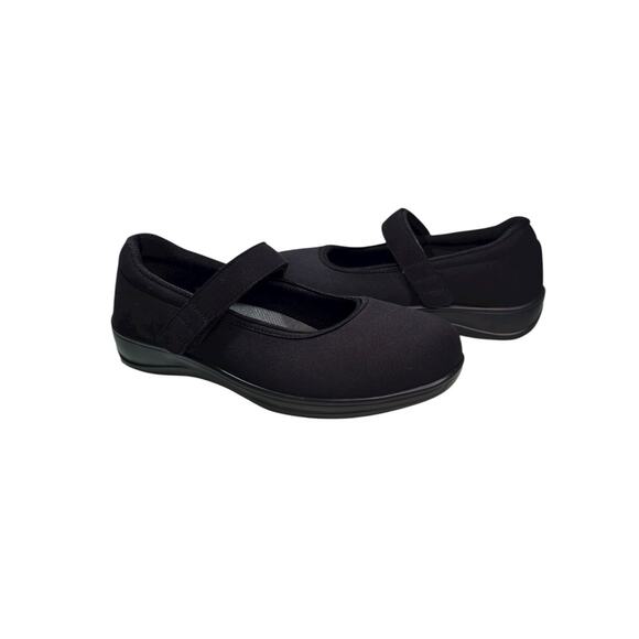 Orthofeet Women's Springfield Stretchable Black Mary Janes Shoes Sz 10.5 WIDE - Picture 1 of 10